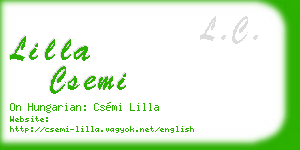 lilla csemi business card